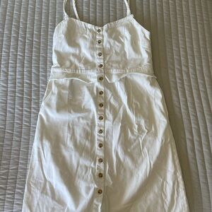 Vintage White Button-Down Dress